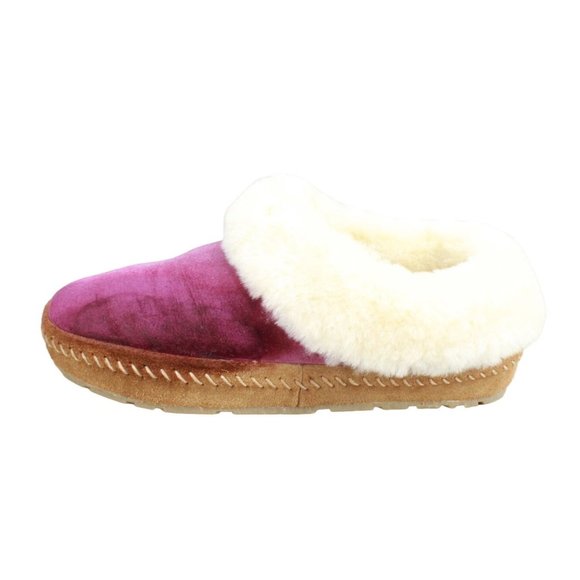 L.L. Bean Shoes - LL Bean Squam Lake Berry Suede Shearling Lined Wicked Good Slippers 5 M